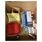 Lipstick, nail kit, eye shadow, misc