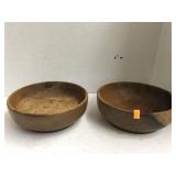 2 Wooden Bowls