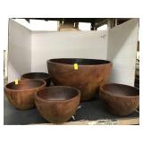 5 Wooden Bowls