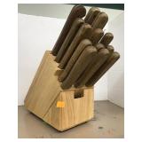 Wooden Block Knife Set
