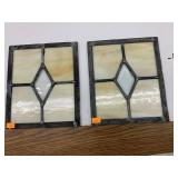 2 Stain Glass Pieces