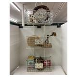 3- tiered wire rack with decor