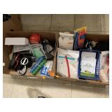 2 boxes of bathroom items and misc