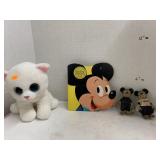 Mickey Mouse Book and Figures, and Cat Toy