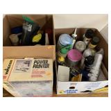 Primer, Power Painter, Garage Liquids, all partly