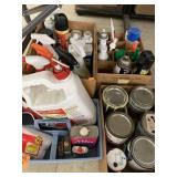 Lot of opened/partly used cleaning items, stain,