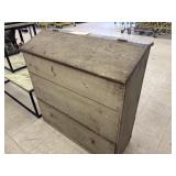 Antique Wooden Storage Box w/ Drawer