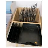 Filing Items and Wooden Box