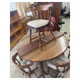 Dining Table w/ Leaf & 4 Chairs