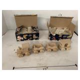 2cnt Wooden Train Sets
