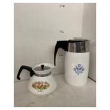 Owning Percolator and Corning Ware Coffee Pot