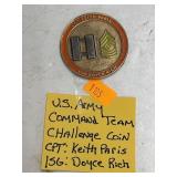 US Army Commander Team Challenge Coin - CPT Keith
