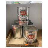 6 Phillips 66 Sixty Six Motor-oil Cans, do have