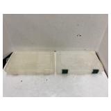 2- plastic divided boxes