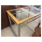 Metal Framed Table w/ Glass Top