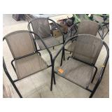 4 Metal Framed Patio Chairs - Stackable