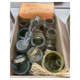 Vntg ball jars, lids, & bottles