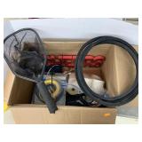 Box of Misc, Net, Patch Cord, Towel Warmer