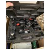 Craftsman Drill and box of misc tools