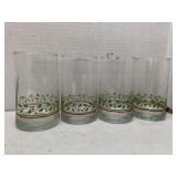 4cnt Christmas 1984 Glasses