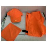Orange reflective cap and vest