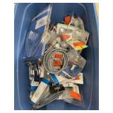 Tote of Bathroom Fixtures and misc