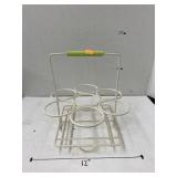 Vntg  glass jar carrier