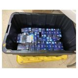 Tote w/ lid filled with 60w LED soft white bulbs-