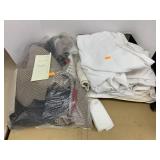 Burlap, Sheets for fabric scraps, Shelf, &