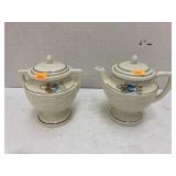 Vntg Porcelair sugar bowl & tea pot