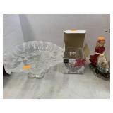 Figurine and 2 Dishes