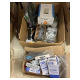 Box of drawer pulls, Phone, misc - no shipping