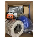 Box of electronic items and misc - no shipping