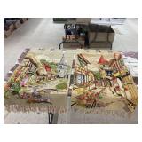 2- embroidered wall panels