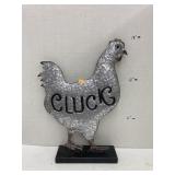 Metal chicken decor