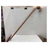 Carved wood cane