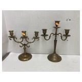 Brass candelabras