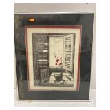 Framed, signed print