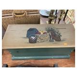 Painted wooden box