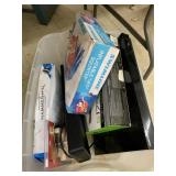 Tote of inflatable, electronic items, misc - no sh