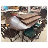 Dining Table w/ Leaves & 6 Chairs