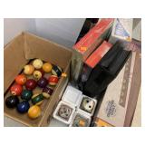 Billiard balls, dice decor?, games, misc - no ship