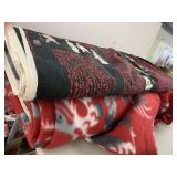 Oriental theme fabric, fleece and cotton bolts
