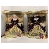 2cnt Special Edition Holiday Barbies 1996