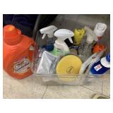 Cleaning products, most half full