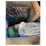Box of paper towel dispenser, toilet rail, misc -