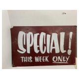 Metal sign