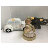 Misc, Bank, Elephant Candle Holder, Girl Statue