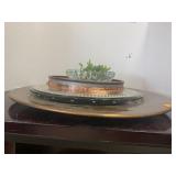 Serving Plate and Decorations , Brass Charger