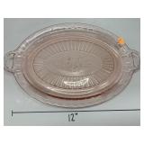 Pink Depression Glass Platter